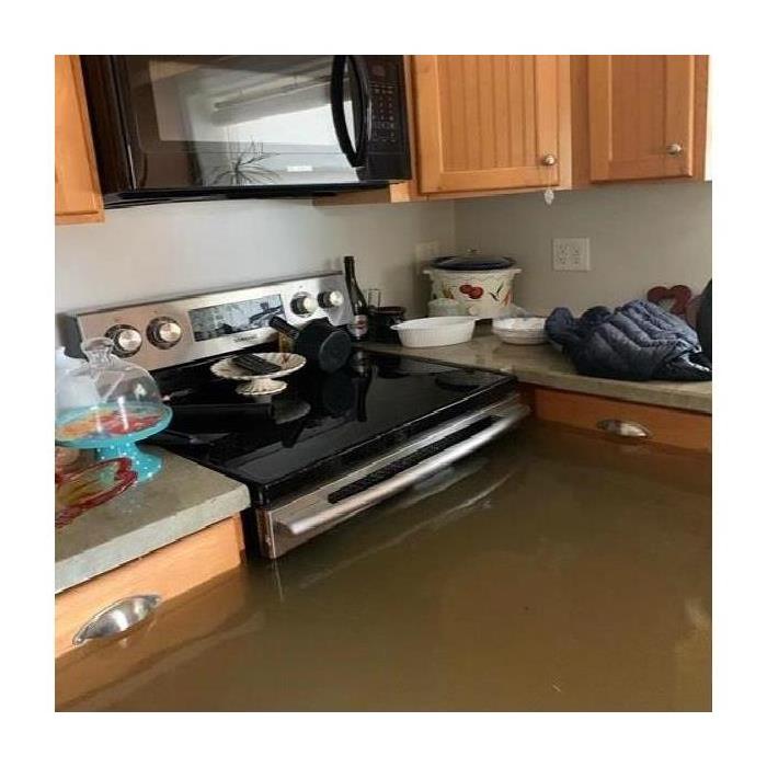 Flooded kitchen